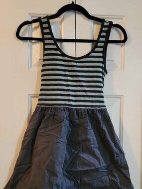 Kimchi Blue green & black striped tank dress